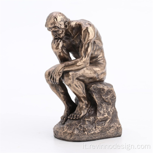 Rodin the Thinker Cash Resin Statue Bronze Finish